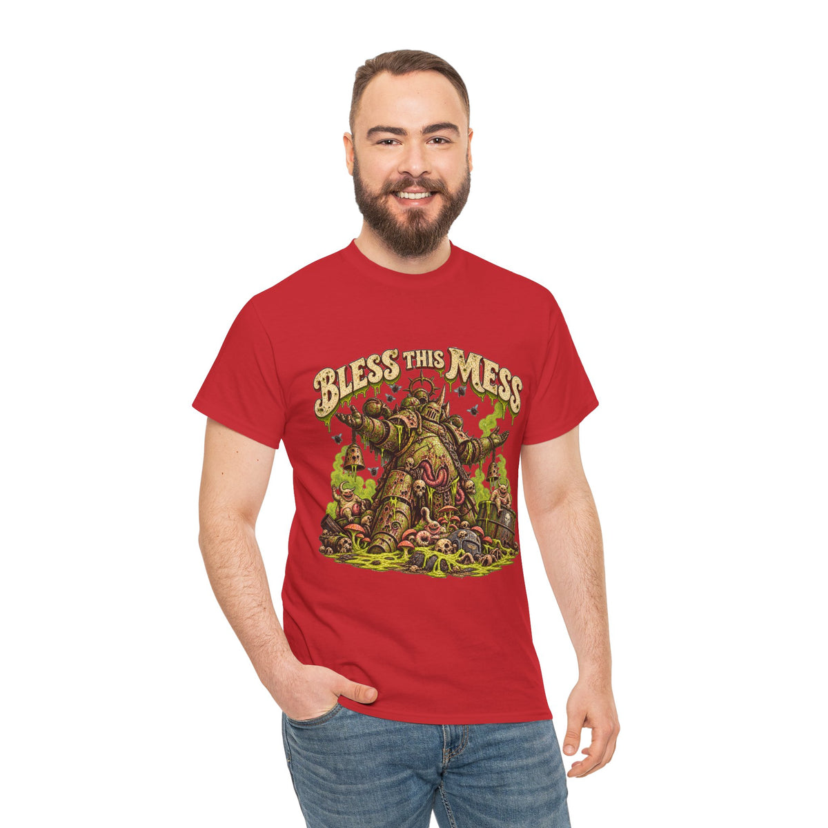 Bless This Mess Grimdark Warrior T-Shirt | Funny Fantasy Wargaming Tee