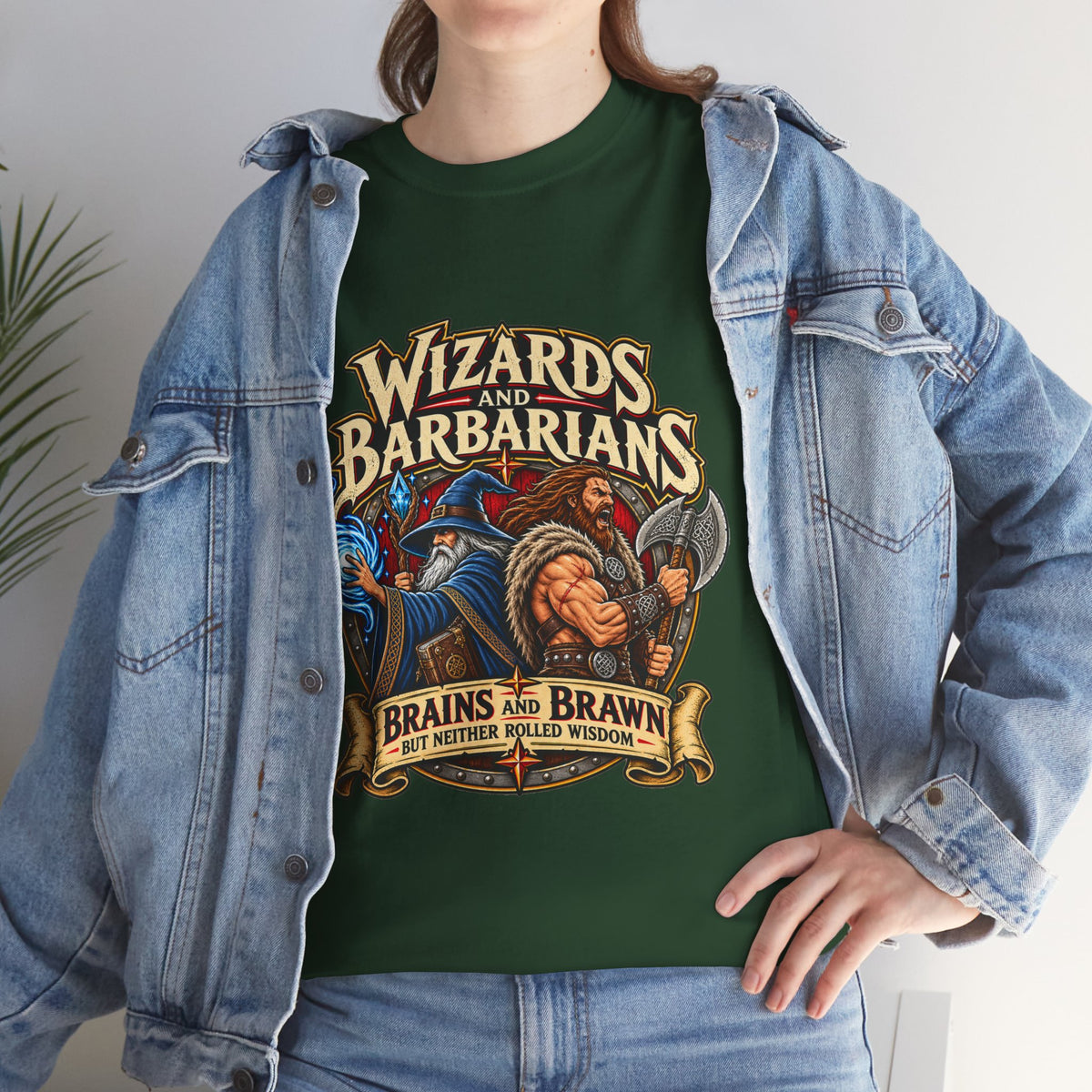 Wizards & Barbarians T-Shirt | Funny Fantasy RPG Gamer Tee
