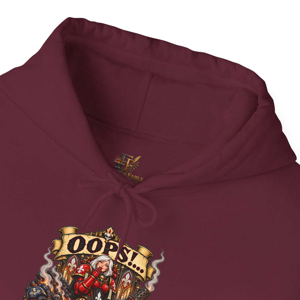 Oops! I Purged It Again Hoodie | Funny Grimdark Warhammer Inspired Sci-Fi Graphic Pullover