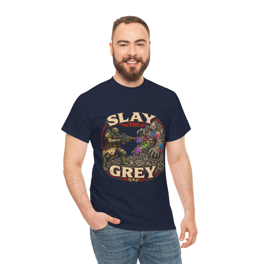 Slay the Grey Sci-Fi Miniature Painting T-Shirt | Hobbyist Tee