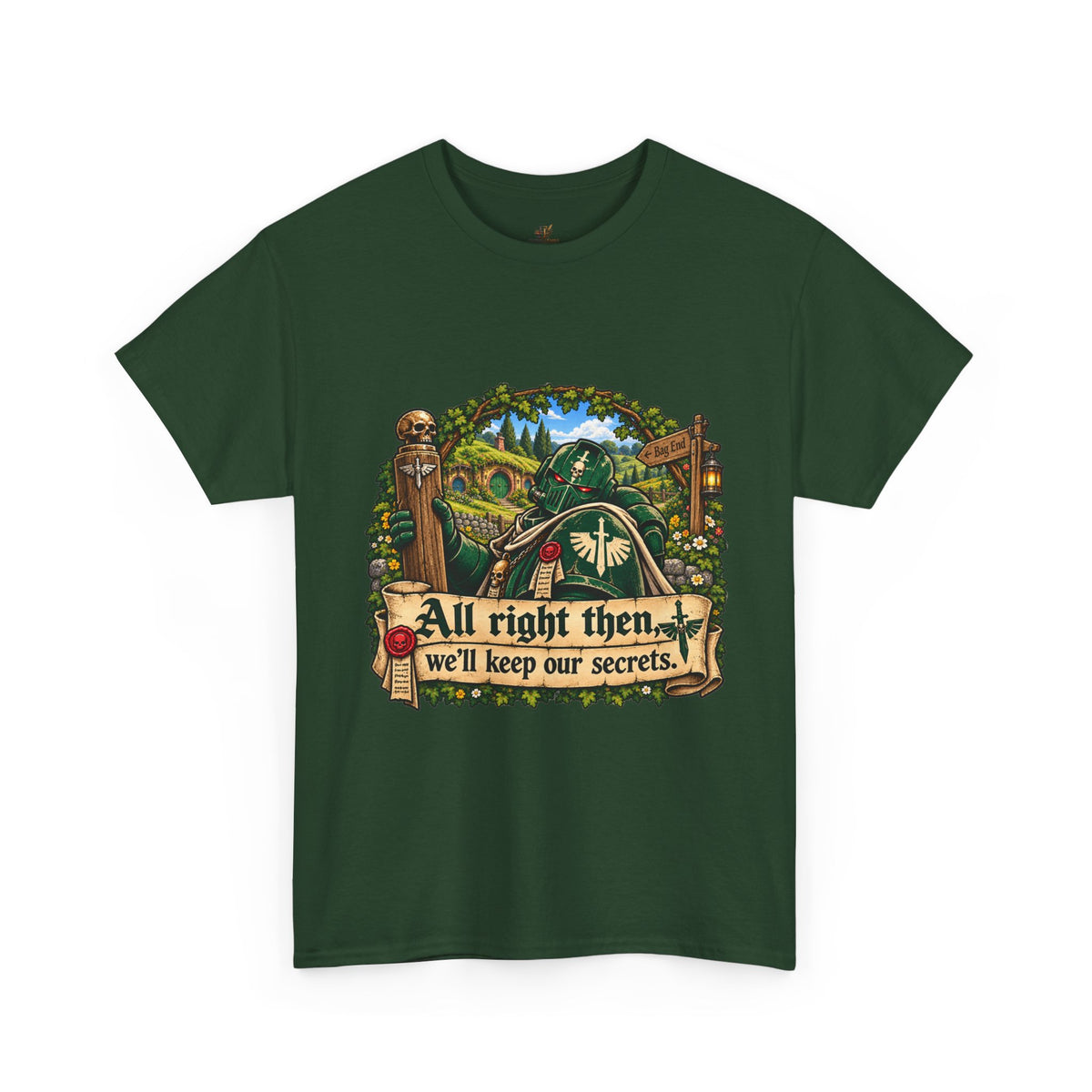 Dark Angel Keep Our Secrets Funny Wargaming Sci-Fi Tee Hobbit Parody