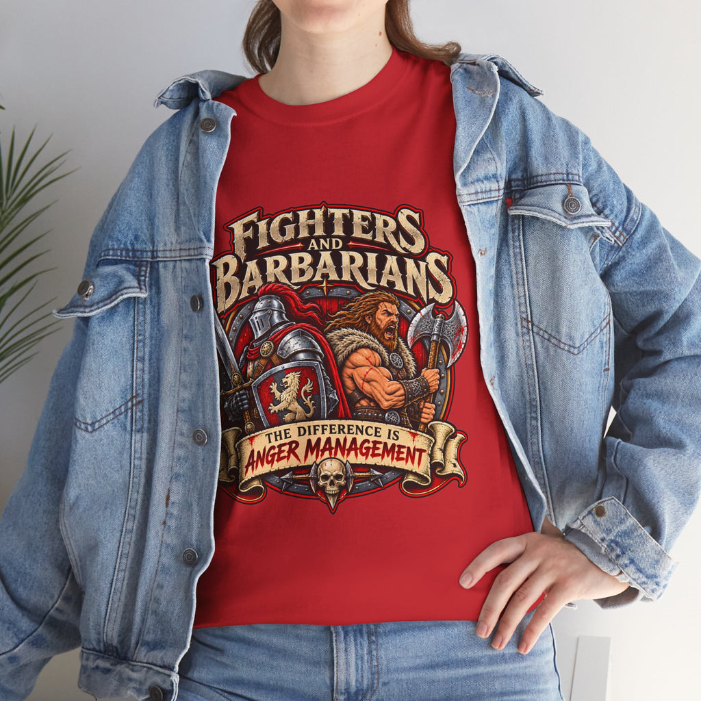 Fighters & Barbarians RPG Tee | The Difference Is Anger Management