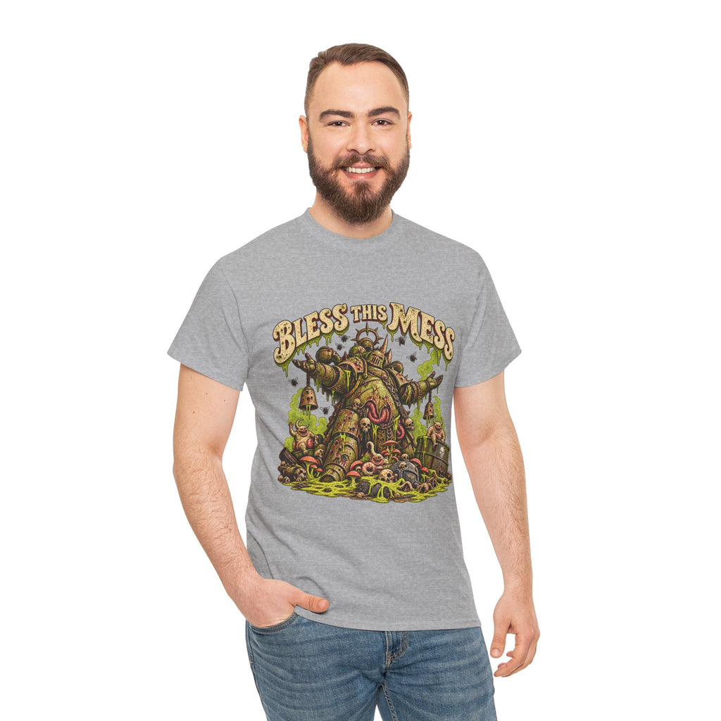 Bless This Mess Grimdark Warrior T-Shirt | Funny Fantasy Wargaming Tee