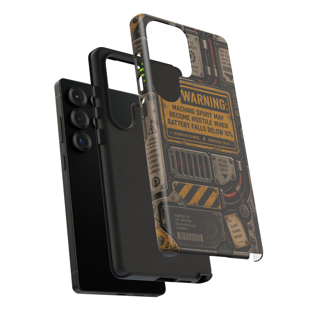Machine Spirit Warning Phone Case | Grimdark Sci-Fi Design
