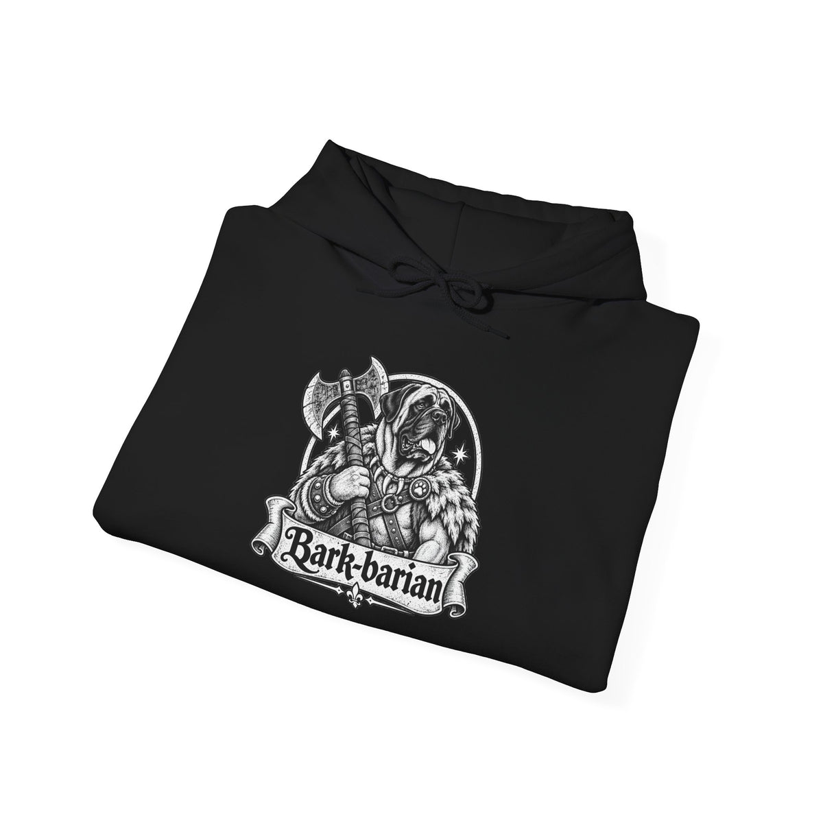 Bark-barian Dog Hoodie – Barbarian Fantasy RPG Pullover