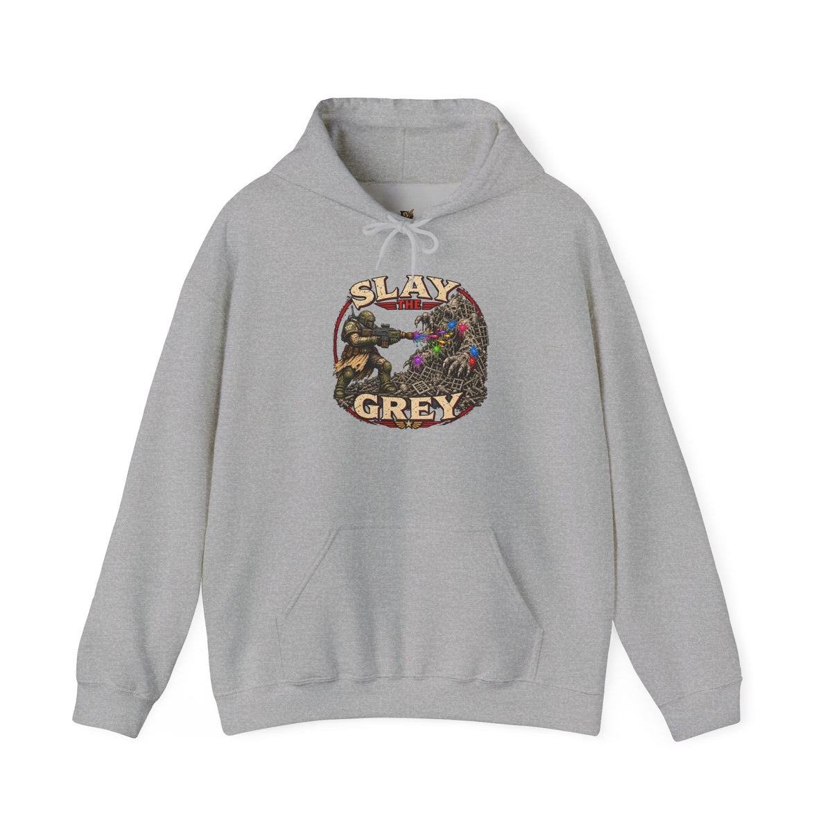Slay the Grey Hoodie | Sci-Fi Miniature Painting Graphic Pullover