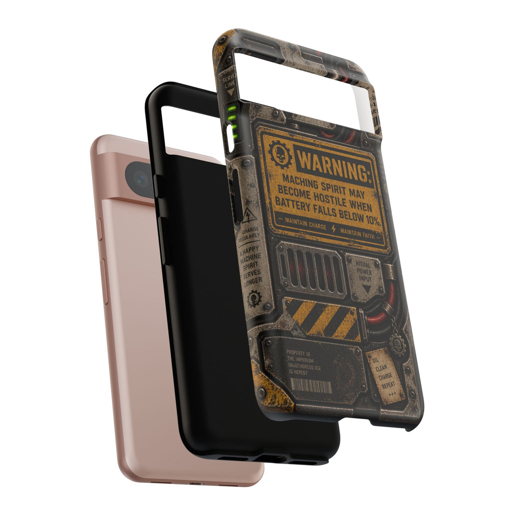 Machine Spirit Warning Phone Case | Grimdark Sci-Fi Design