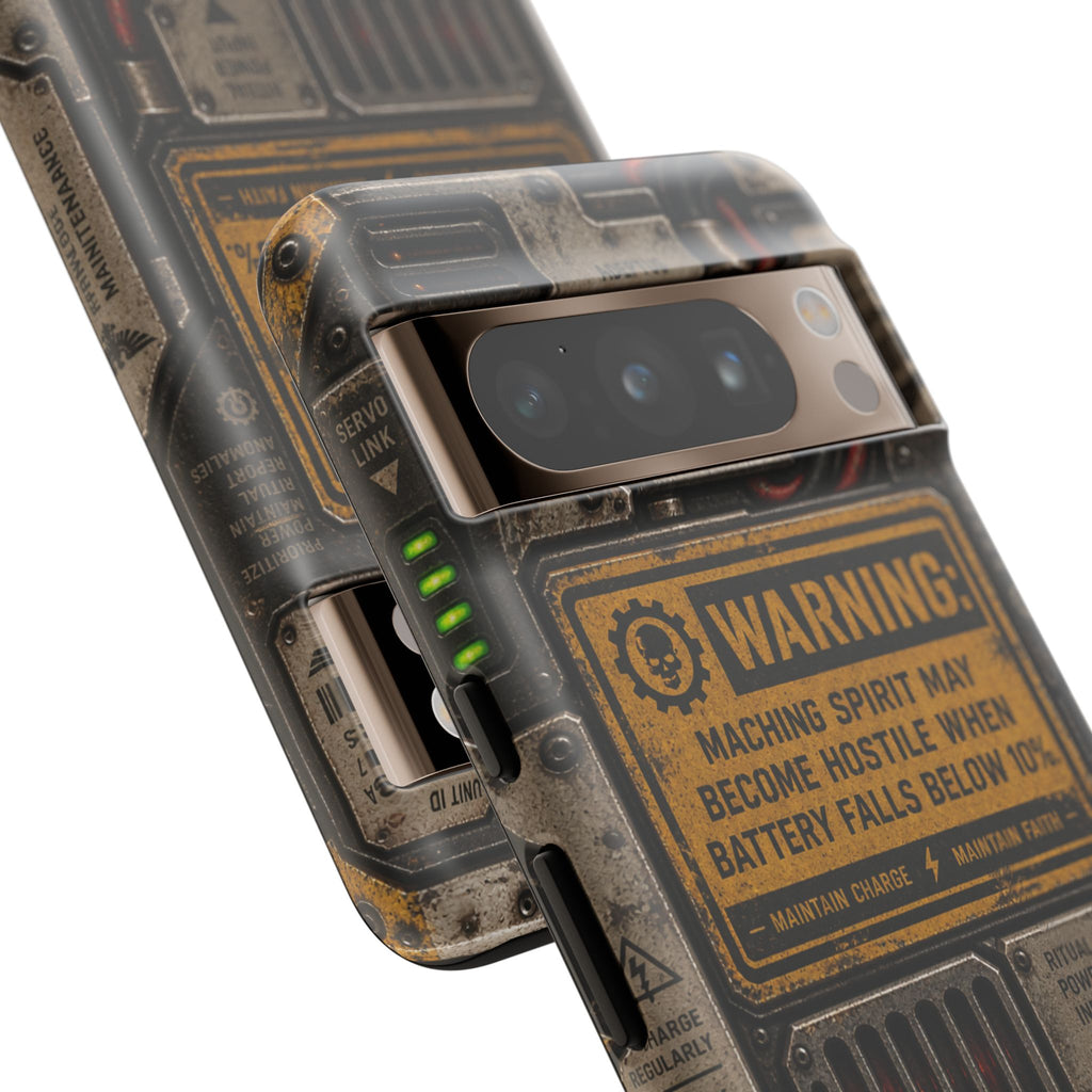 Machine Spirit Warning Phone Case | Grimdark Sci-Fi Design