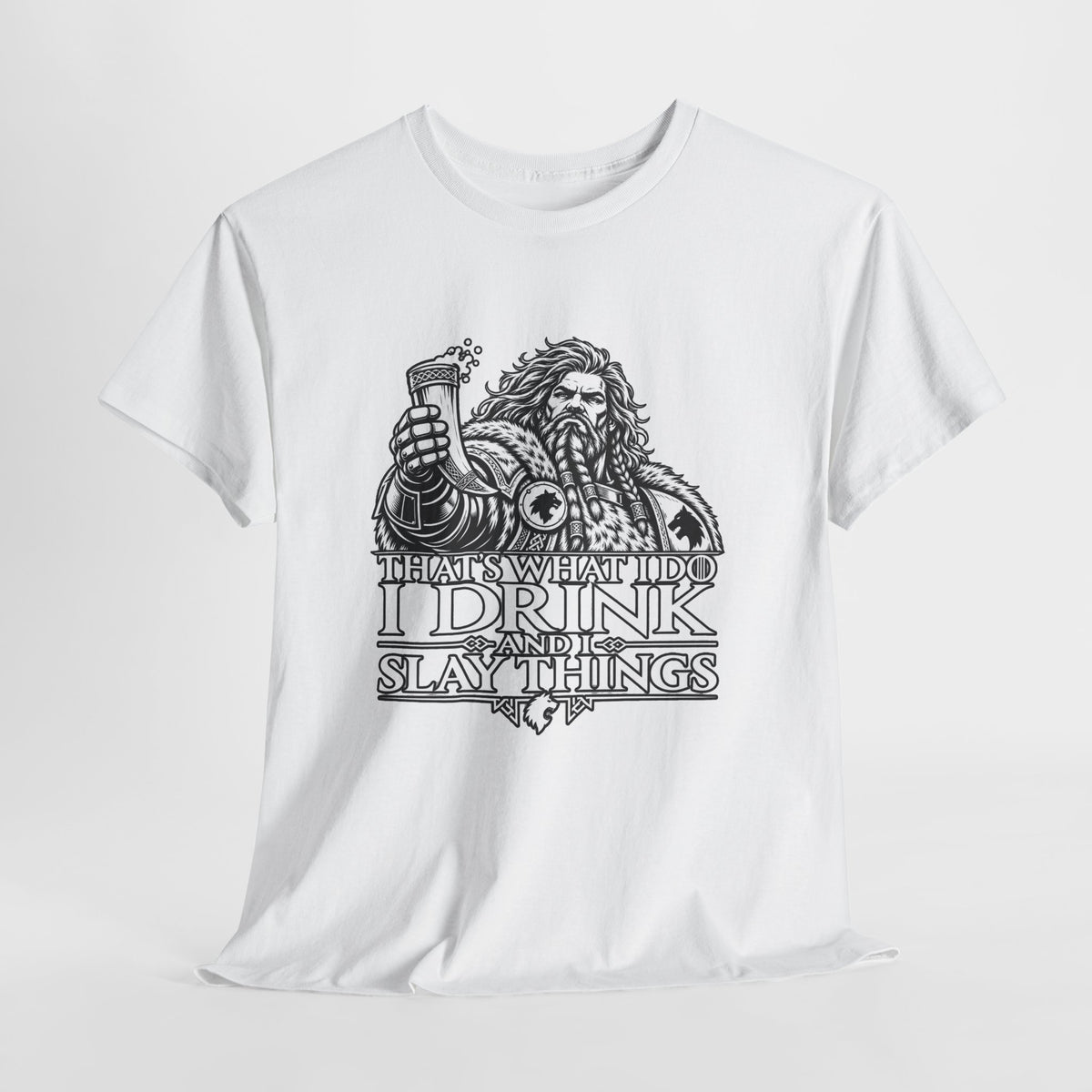 I Drink, I Slay Things Shirt – Space Wolf Humor & Tabletop Gaming Tee