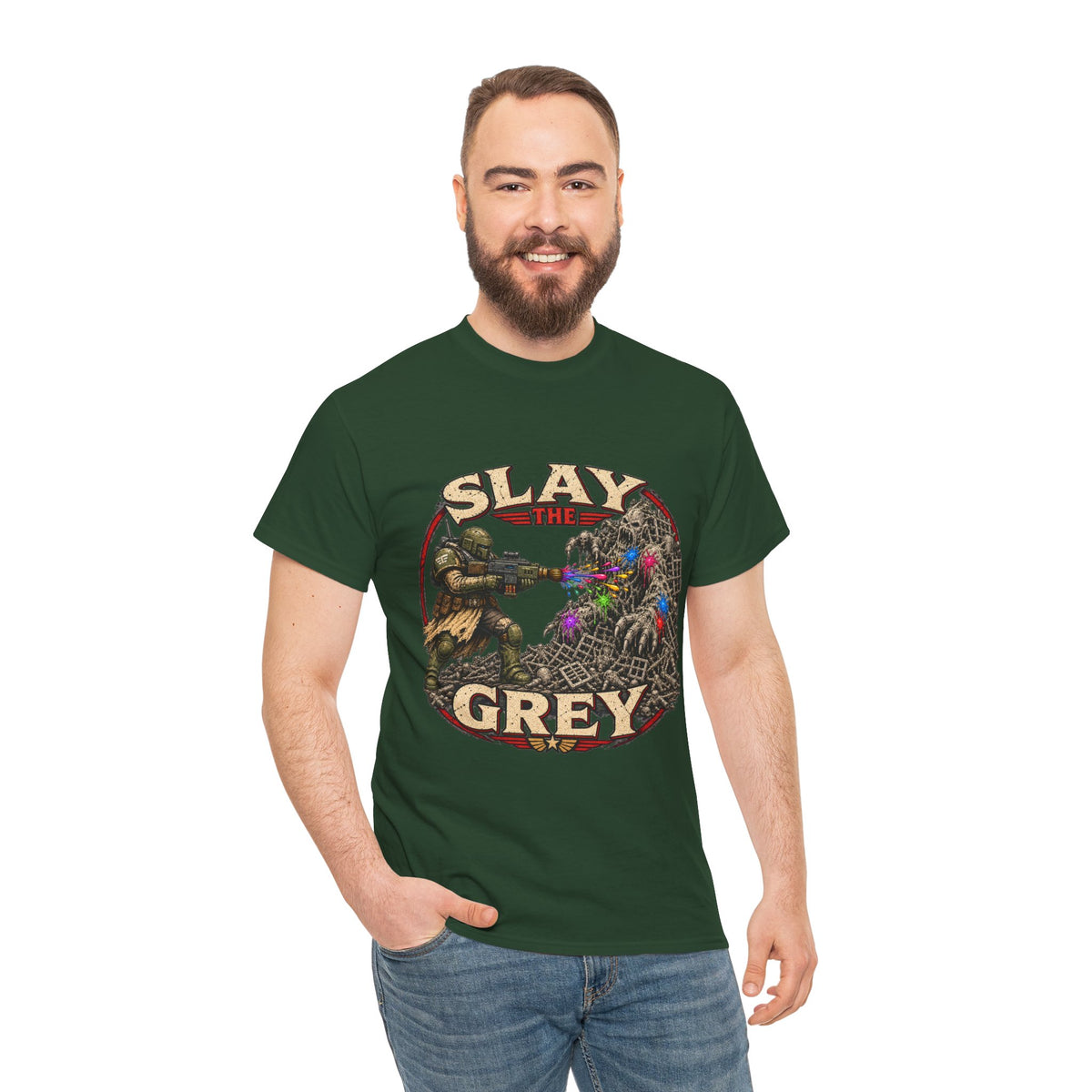 Slay the Grey Sci-Fi Miniature Painting T-Shirt | Hobbyist Tee