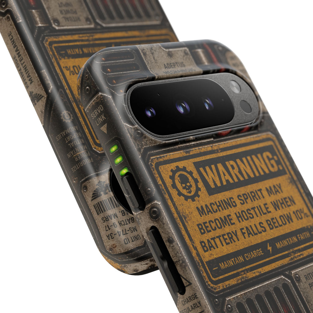 Machine Spirit Warning Phone Case | Grimdark Sci-Fi Design