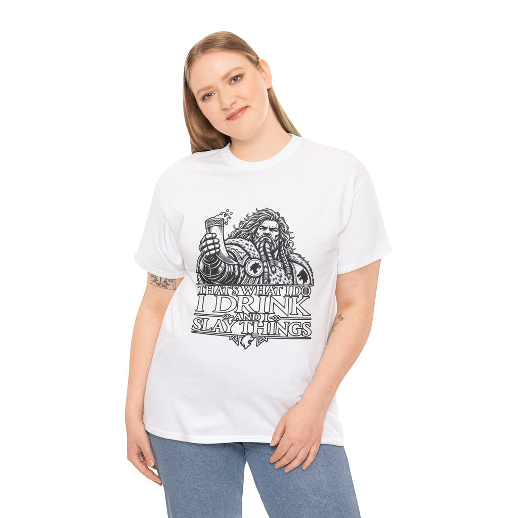 I Drink, I Slay Things Shirt – Space Wolf Humor & Tabletop Gaming Tee
