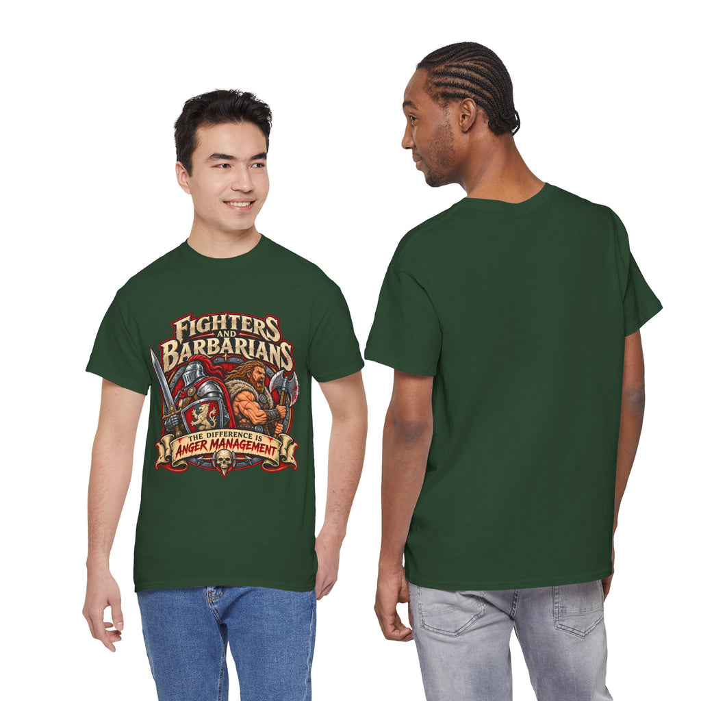 Fighters & Barbarians RPG Tee | The Difference Is Anger Management