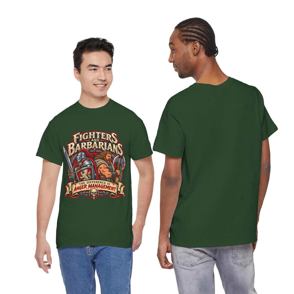 Fighters & Barbarians RPG Tee | The Difference Is Anger Management