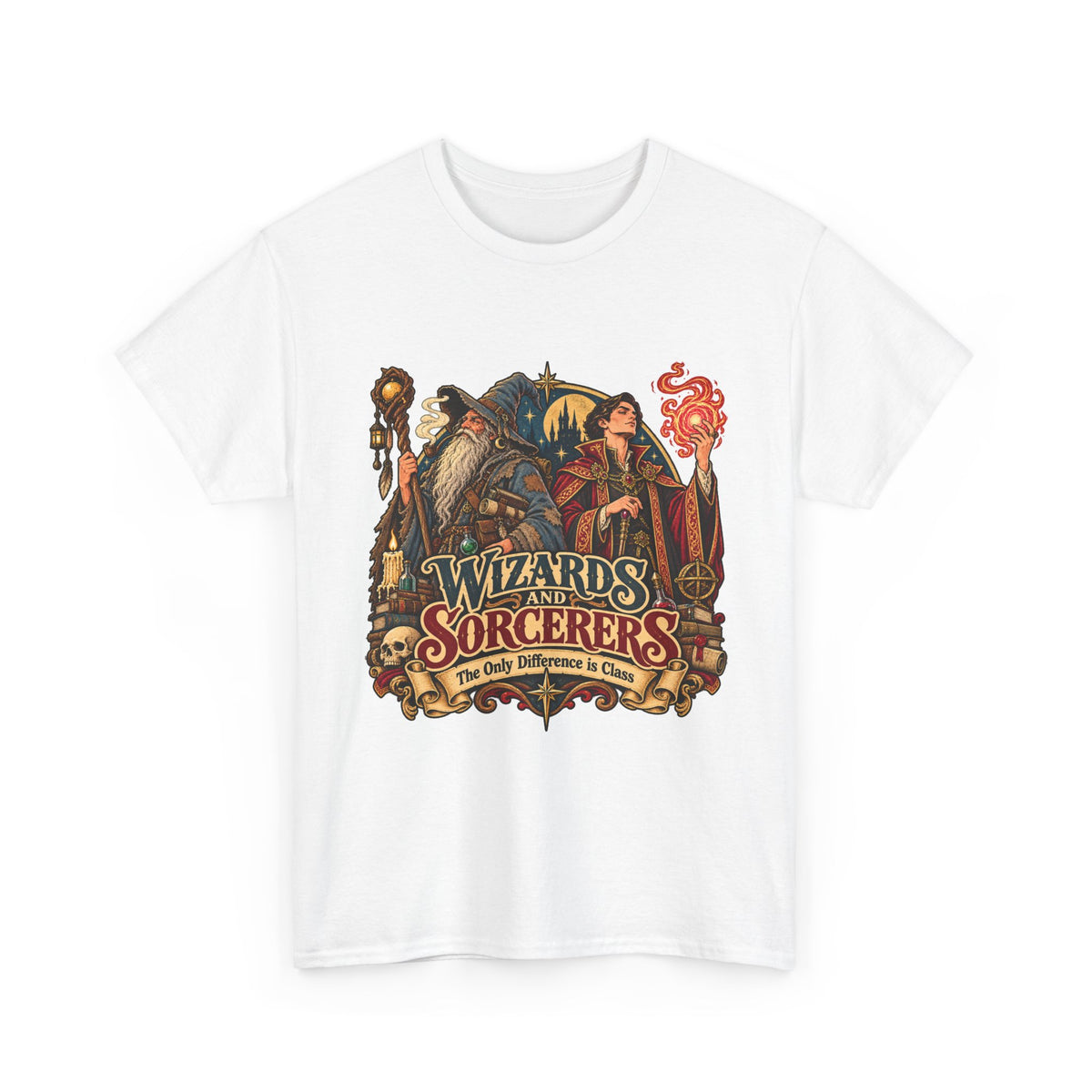 Wizards & Sorcerers RPG T-Shirt | The Only Difference Is Class