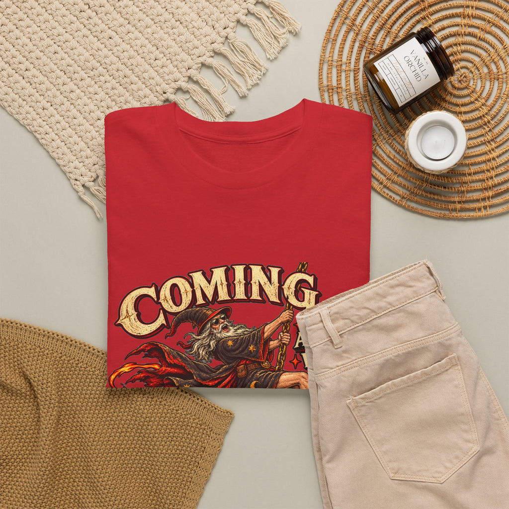 Coming at You With a Fireball Wizard T-Shirt | Funny Fantasy RPG Tee