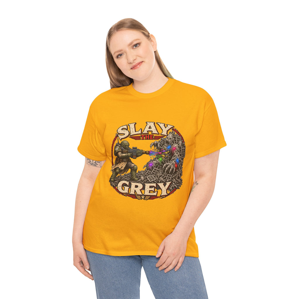Slay the Grey Sci-Fi Miniature Painting T-Shirt | Hobbyist Tee