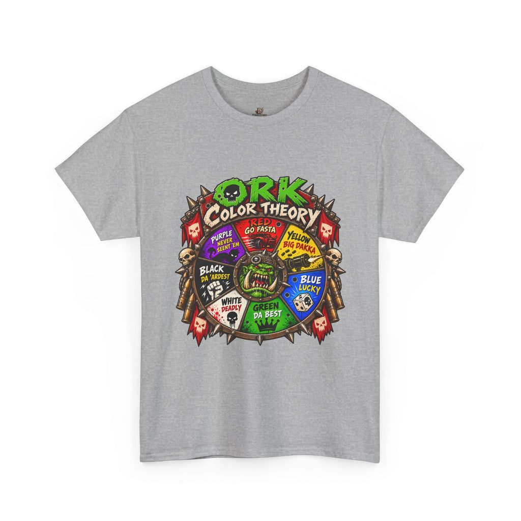 Green-Skin Color Theory T-Shirt – Funny Tabletop Wargaming Tee | Ork Fantasy Sci-Fi Gamer Shirt