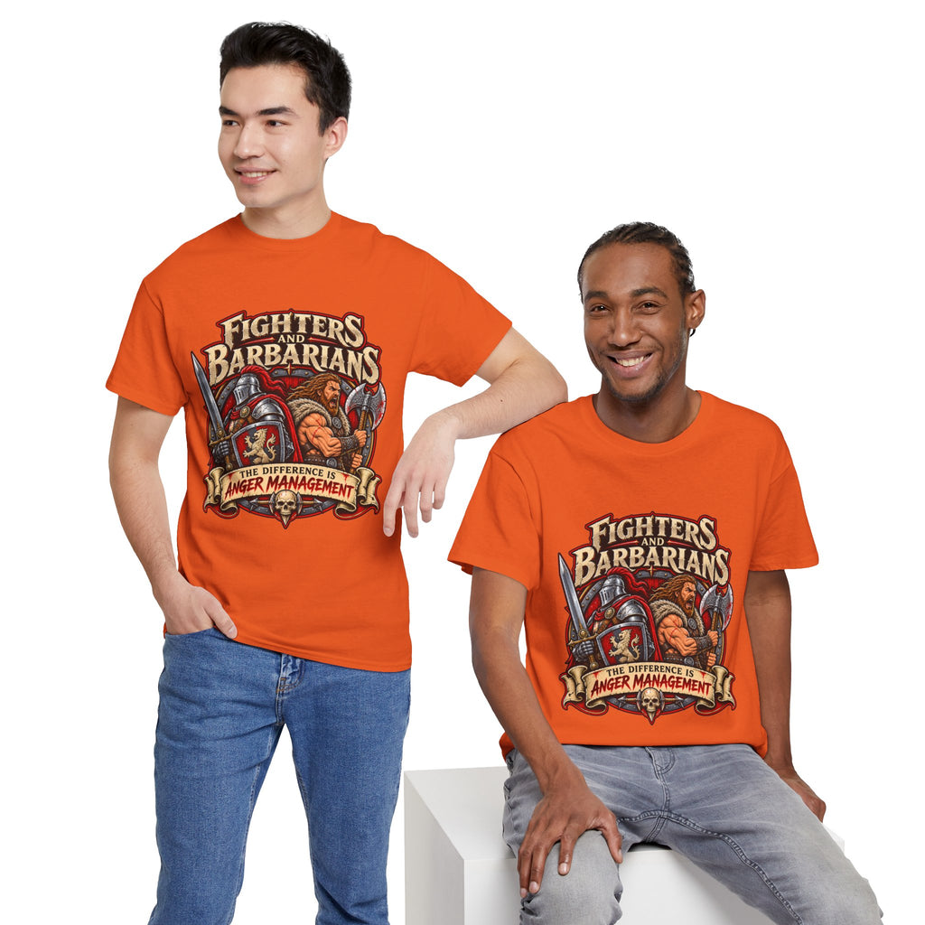 Fighters & Barbarians RPG Tee | The Difference Is Anger Management