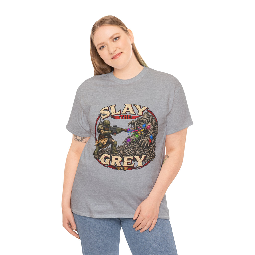 Slay the Grey Sci-Fi Miniature Painting T-Shirt | Hobbyist Tee