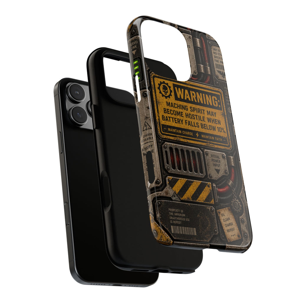 Machine Spirit Warning Phone Case | Grimdark Sci-Fi Design