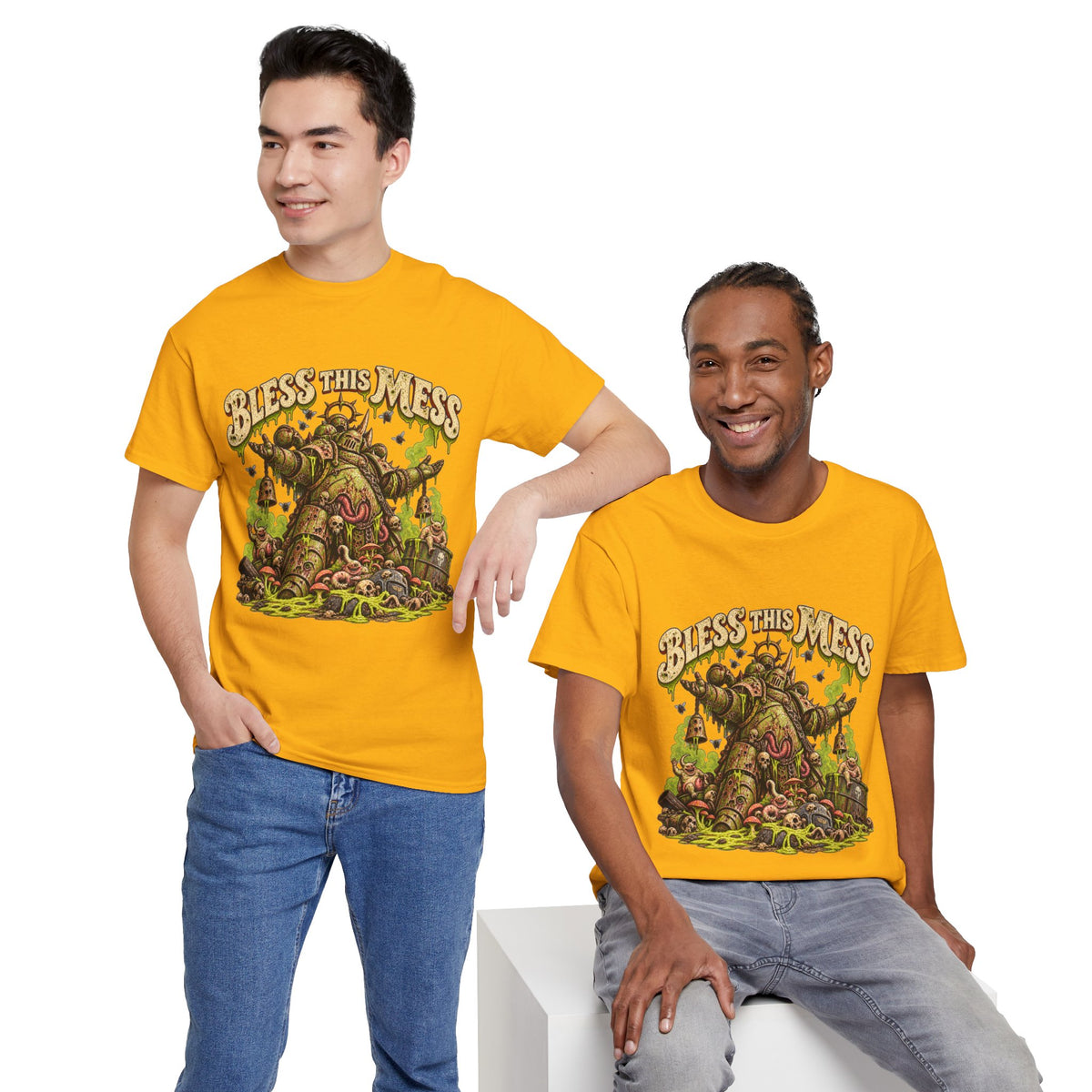 Bless This Mess Grimdark Warrior T-Shirt | Funny Fantasy Wargaming Tee