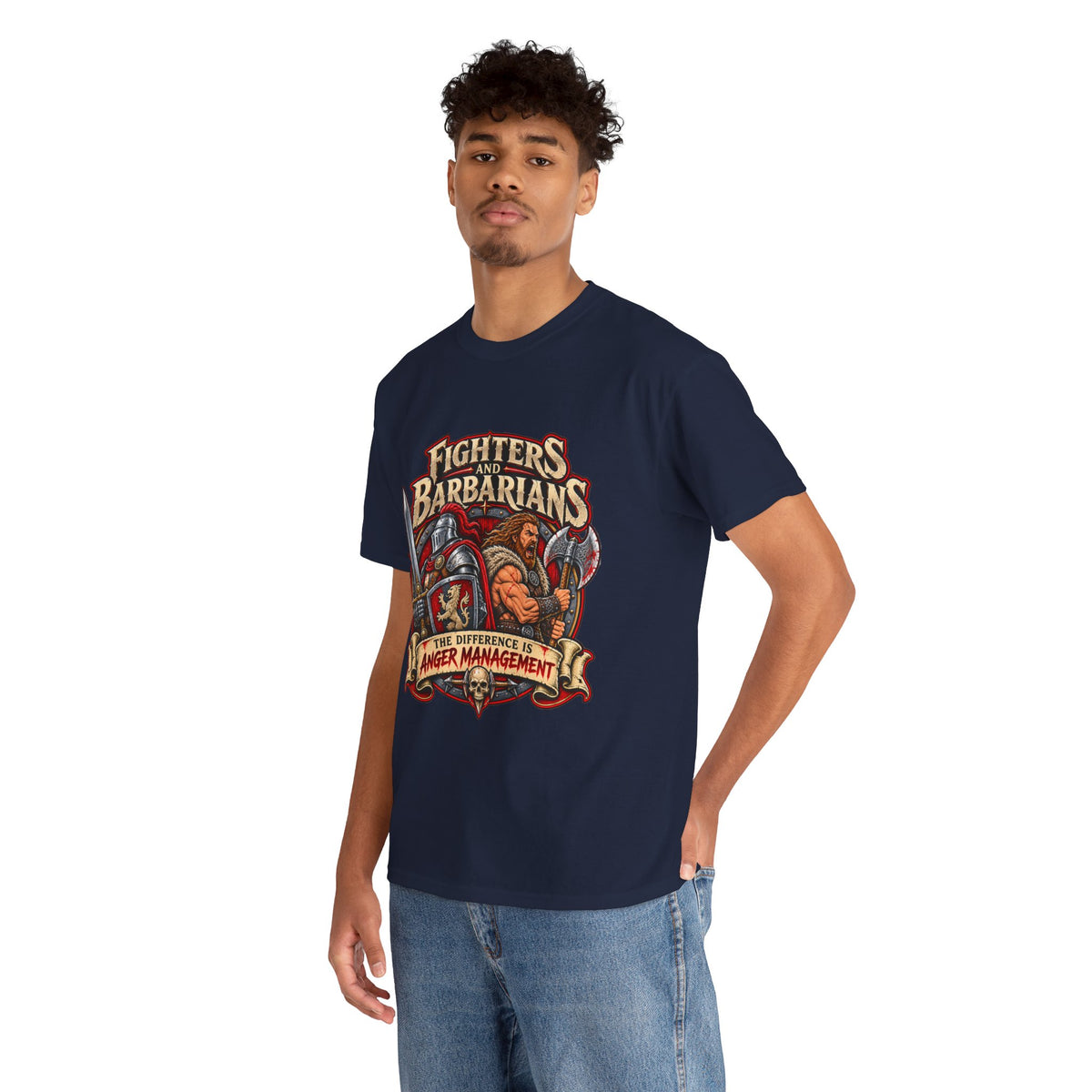 Fighters & Barbarians RPG Tee | The Difference Is Anger Management