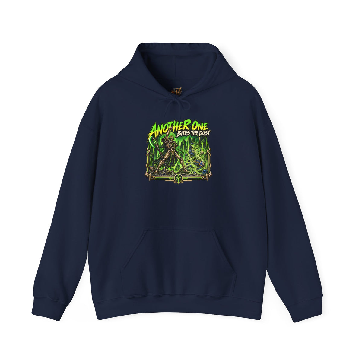 Another One Bites the Dust Hoodie | Grimdark Warhammer Necron Inspired Sci-Fi Gaming Pullover