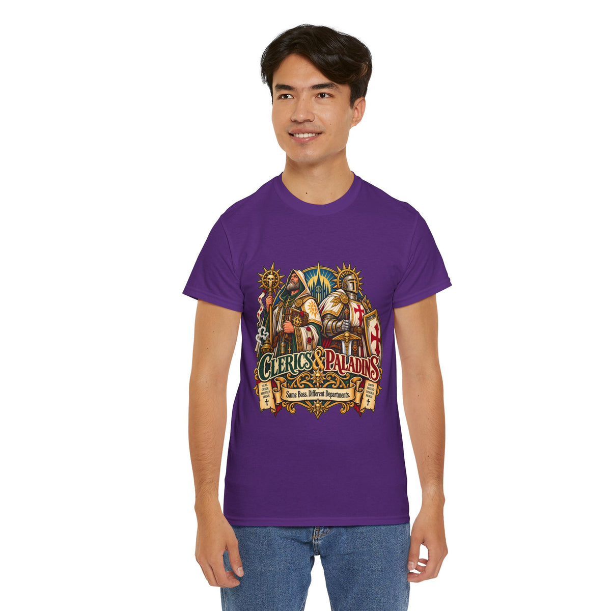Clerics & Paladins RPG Tee | Same Boss, Different Departments