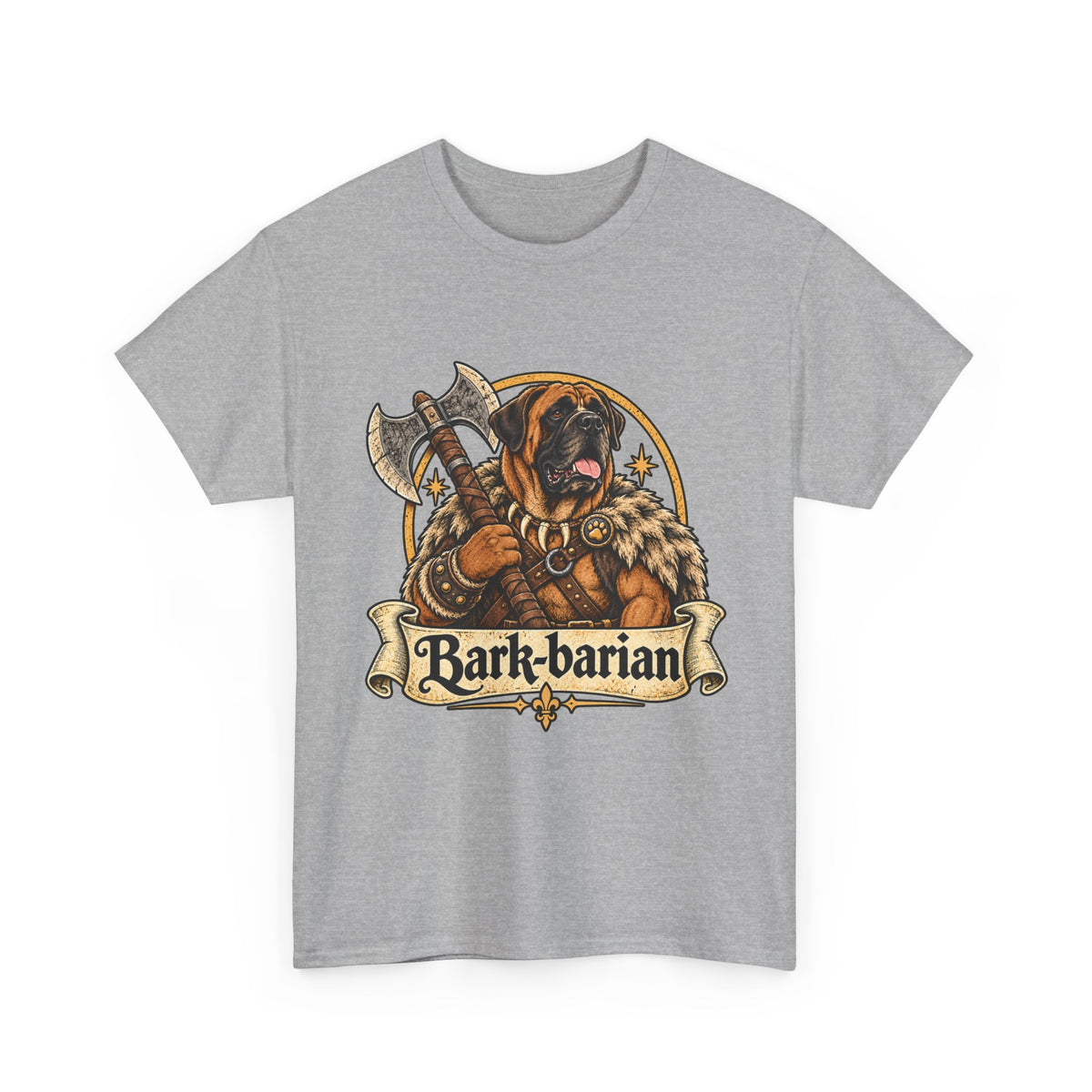 Bark Barian Dog T Shirt Funny Barbarian Fantasy Tee