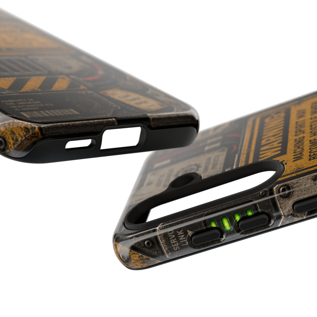 Machine Spirit Warning Phone Case | Grimdark Sci-Fi Design