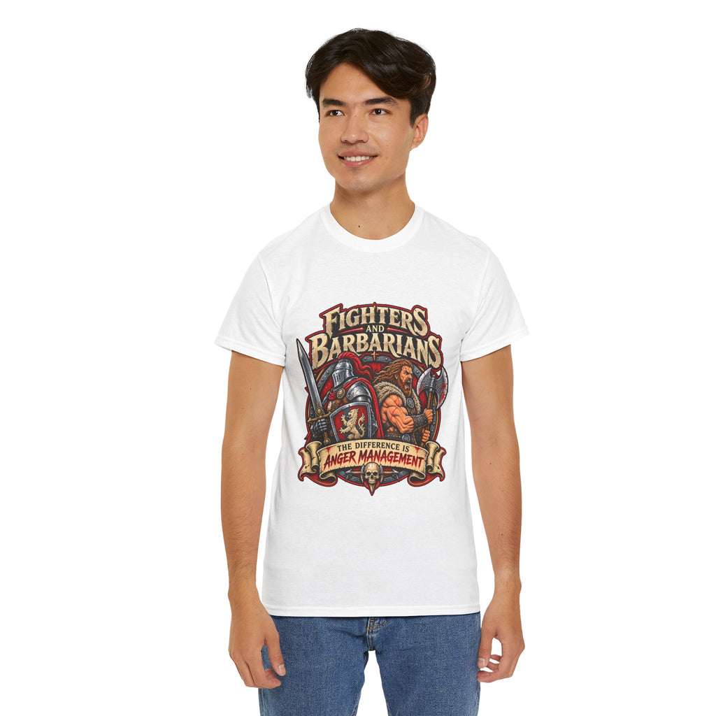 Fighters & Barbarians RPG Tee | The Difference Is Anger Management