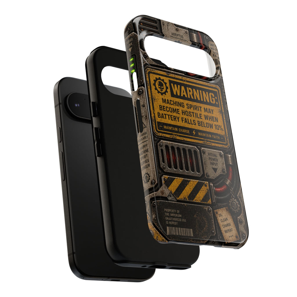 Machine Spirit Warning Phone Case | Grimdark Sci-Fi Design