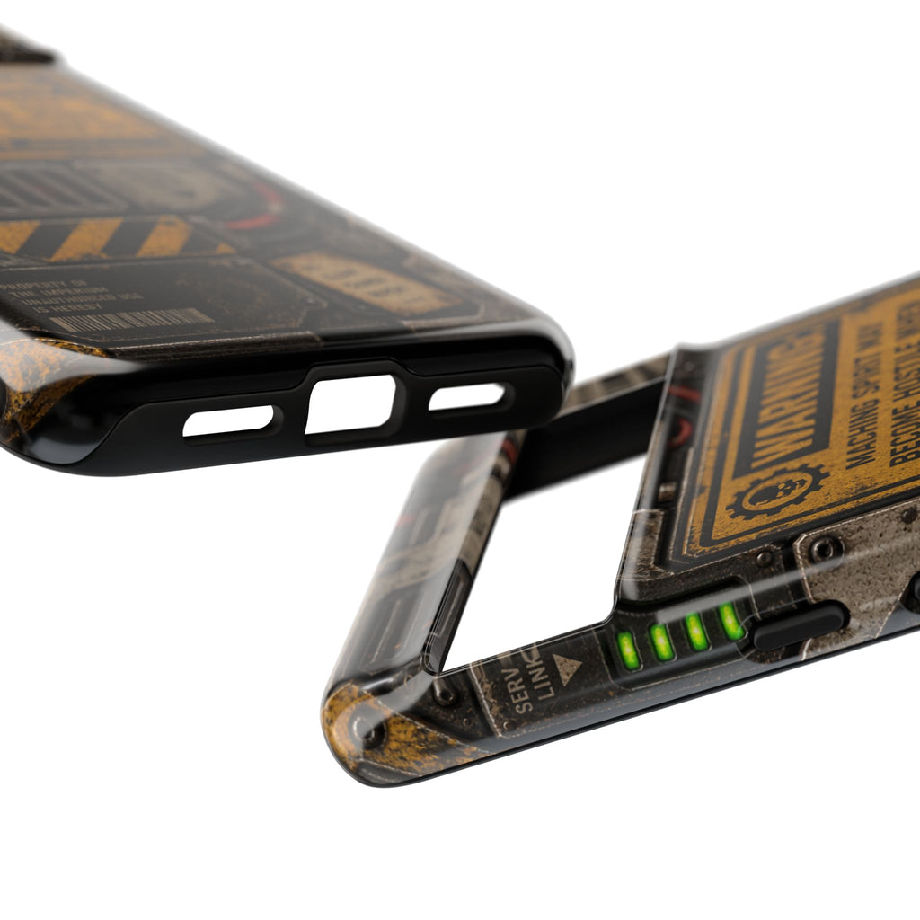 Machine Spirit Warning Phone Case | Grimdark Sci-Fi Design