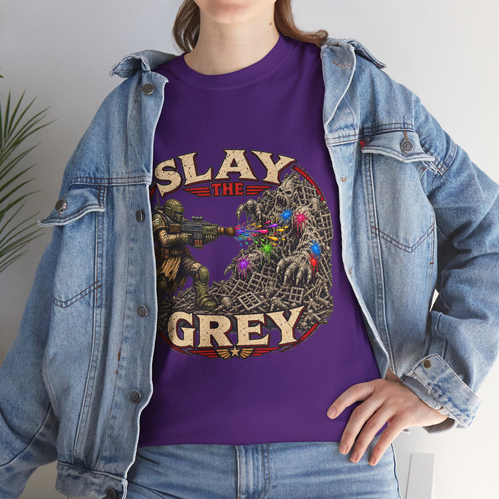 Slay the Grey Sci-Fi Miniature Painting T-Shirt | Hobbyist Tee