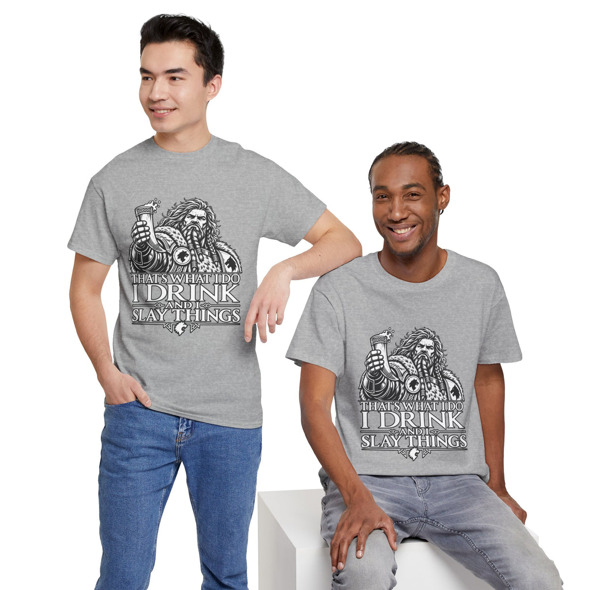 I Drink, I Slay Things Shirt – Space Wolf Humor & Tabletop Gaming Tee
