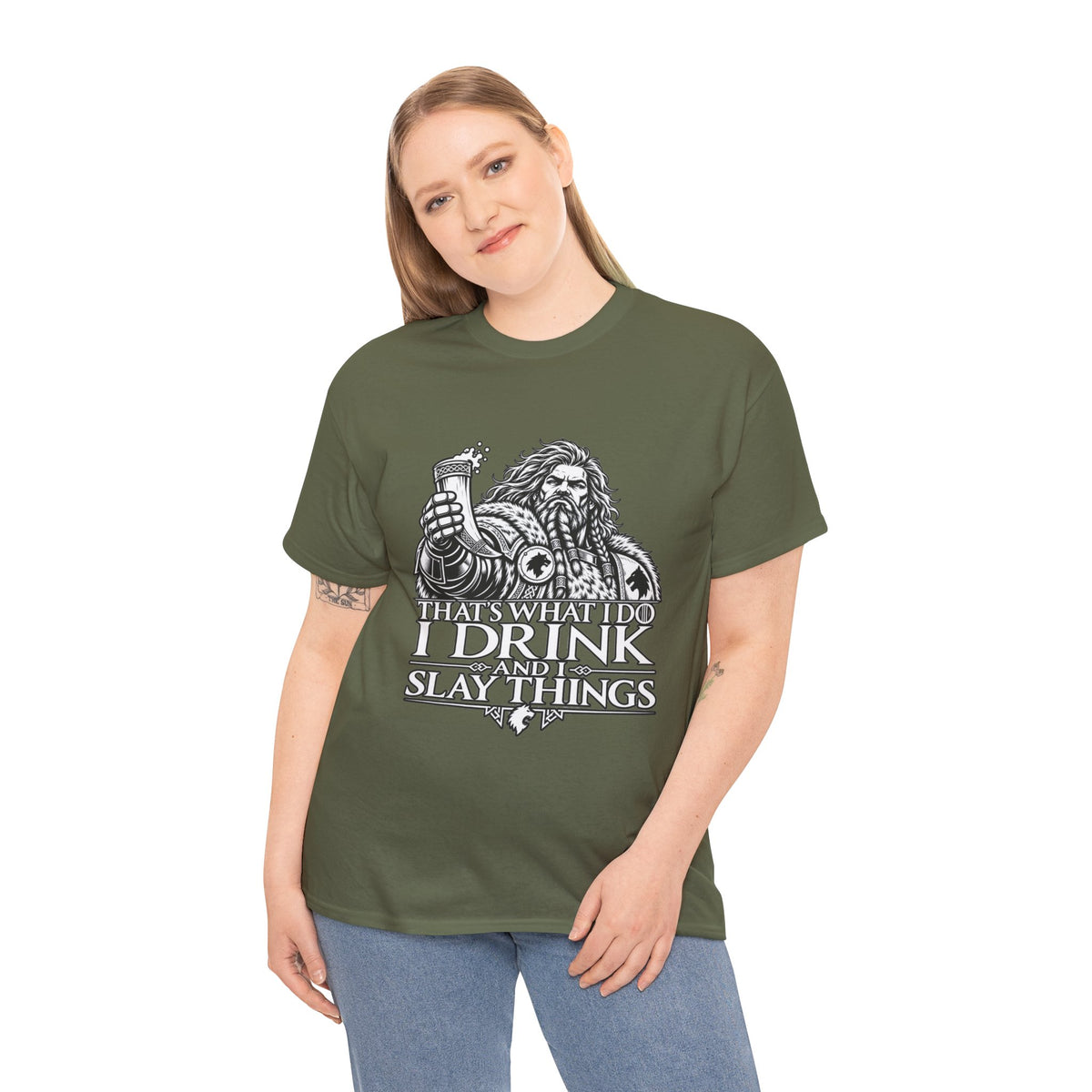 I Drink, I Slay Things Shirt – Space Wolf Humor & Tabletop Gaming Tee