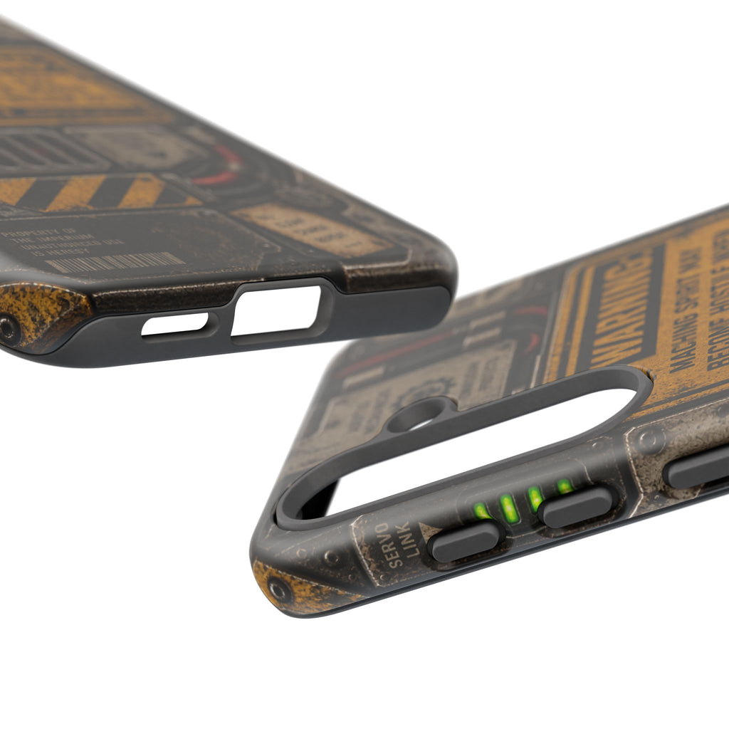 Machine Spirit Warning Phone Case | Grimdark Sci-Fi Design