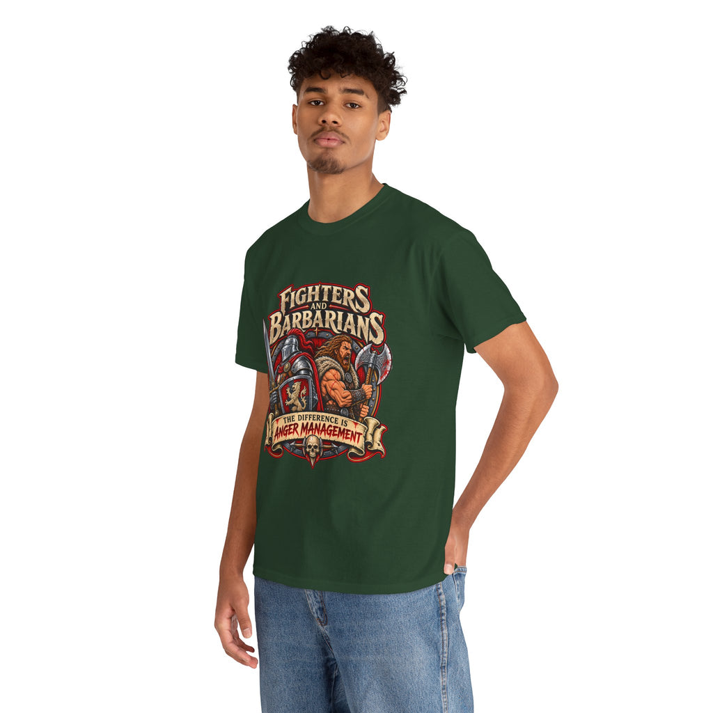 Fighters & Barbarians RPG Tee | The Difference Is Anger Management