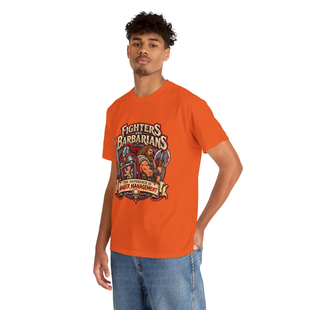 Fighters & Barbarians RPG Tee | The Difference Is Anger Management