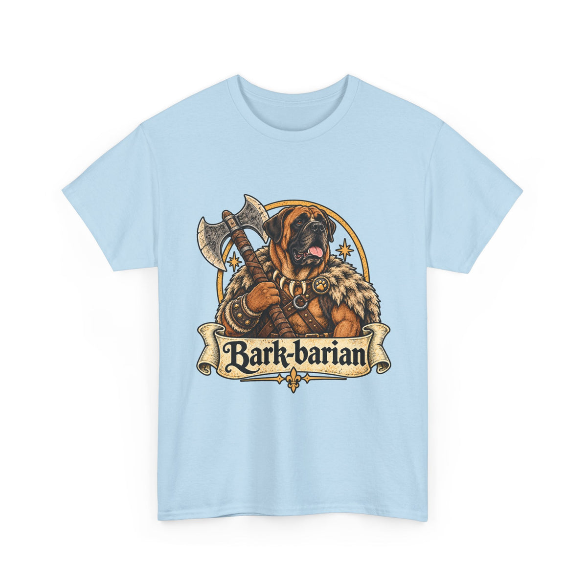 Bark Barian Dog T Shirt Funny Barbarian Fantasy Tee