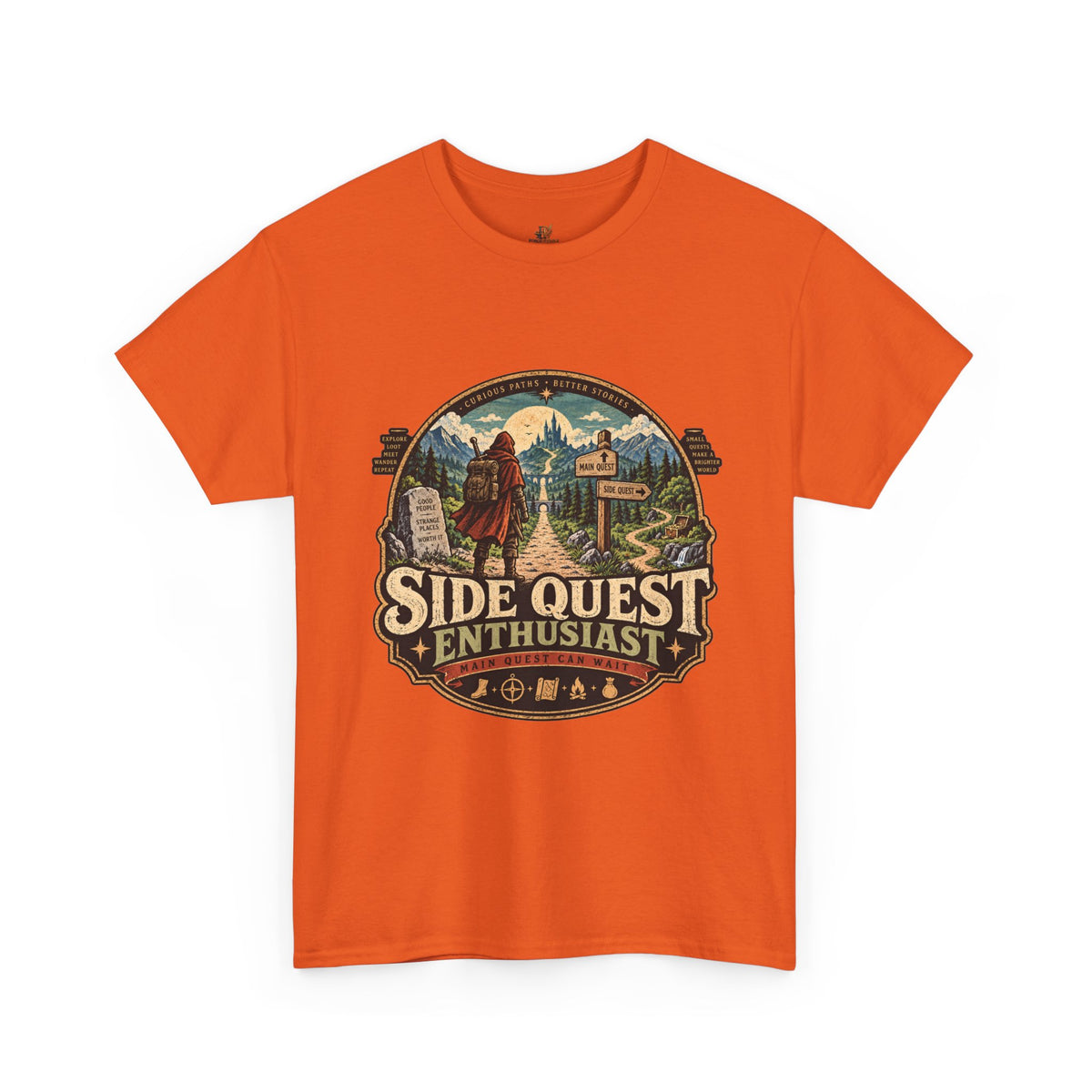 Side Quest Enthusiast T Shirt Funny Fantasy RPG Gaming Tee