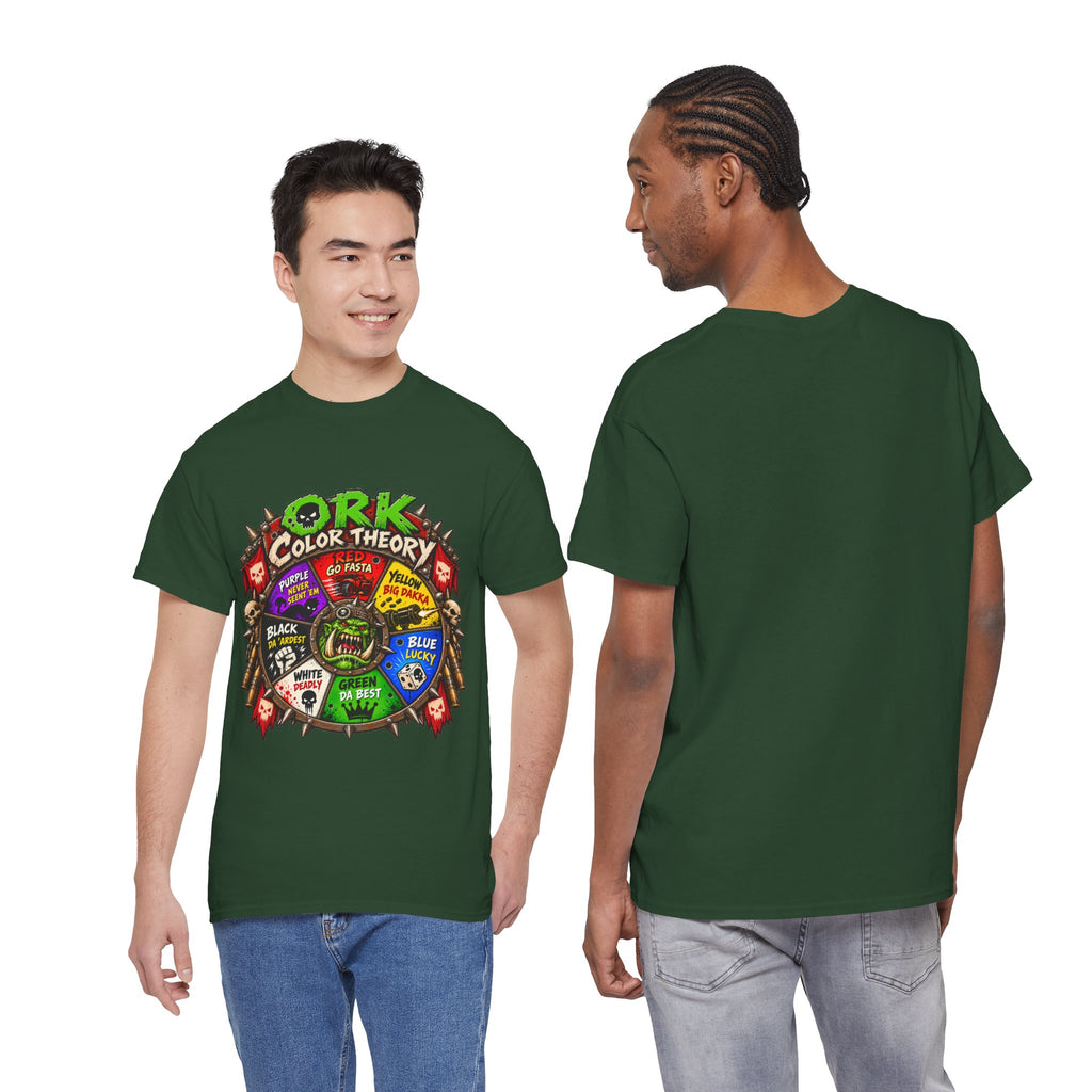 Green-Skin Color Theory T-Shirt – Funny Tabletop Wargaming Tee | Ork Fantasy Sci-Fi Gamer Shirt