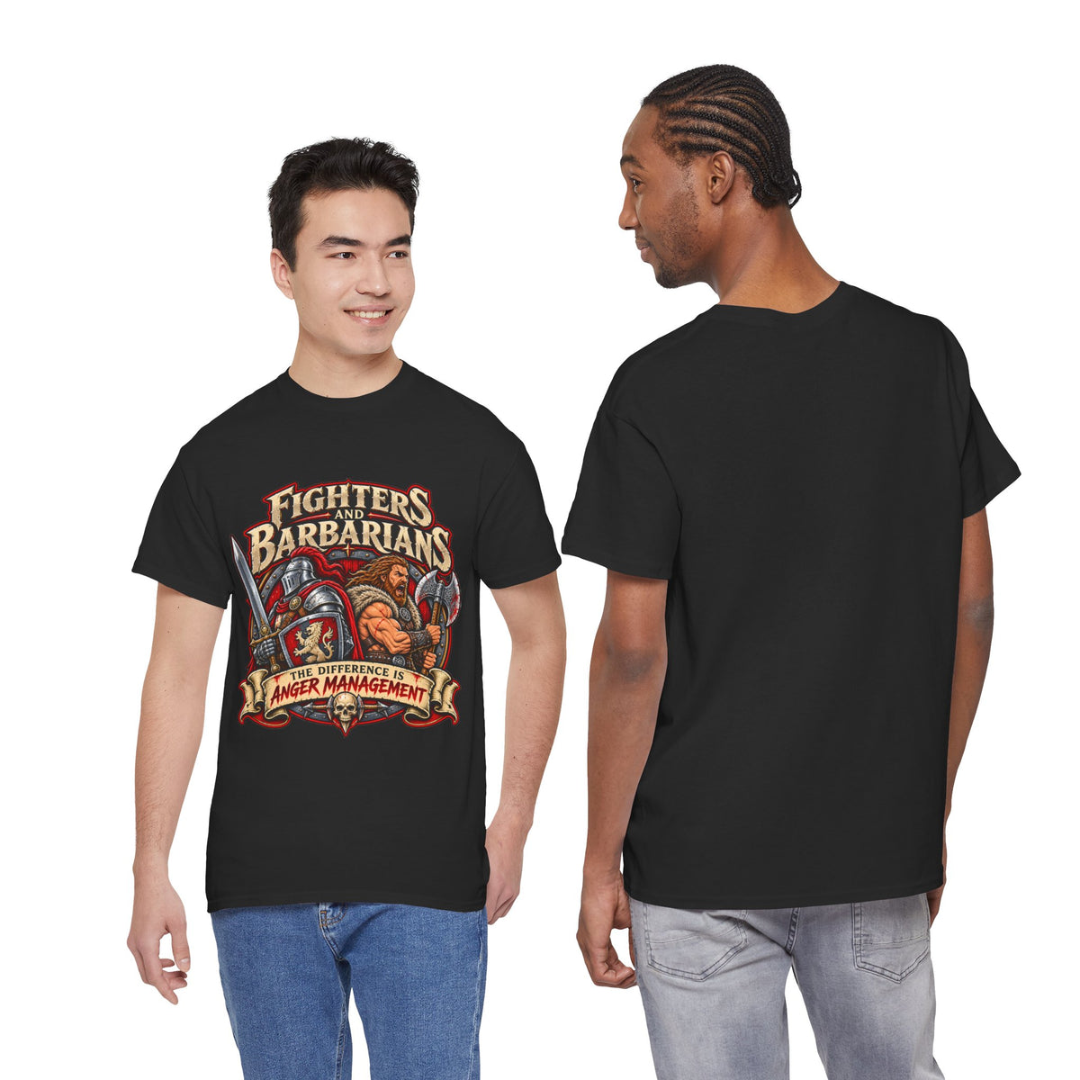 Fighters & Barbarians RPG Tee | The Difference Is Anger Management