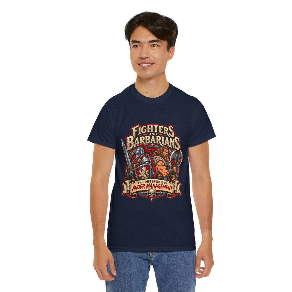 Fighters & Barbarians RPG Tee | The Difference Is Anger Management