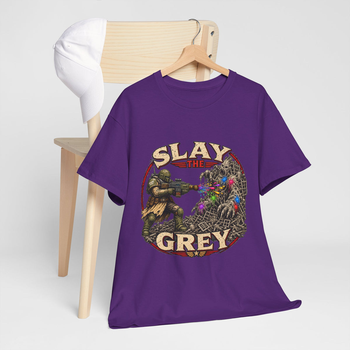 Slay the Grey Sci-Fi Miniature Painting T-Shirt | Hobbyist Tee