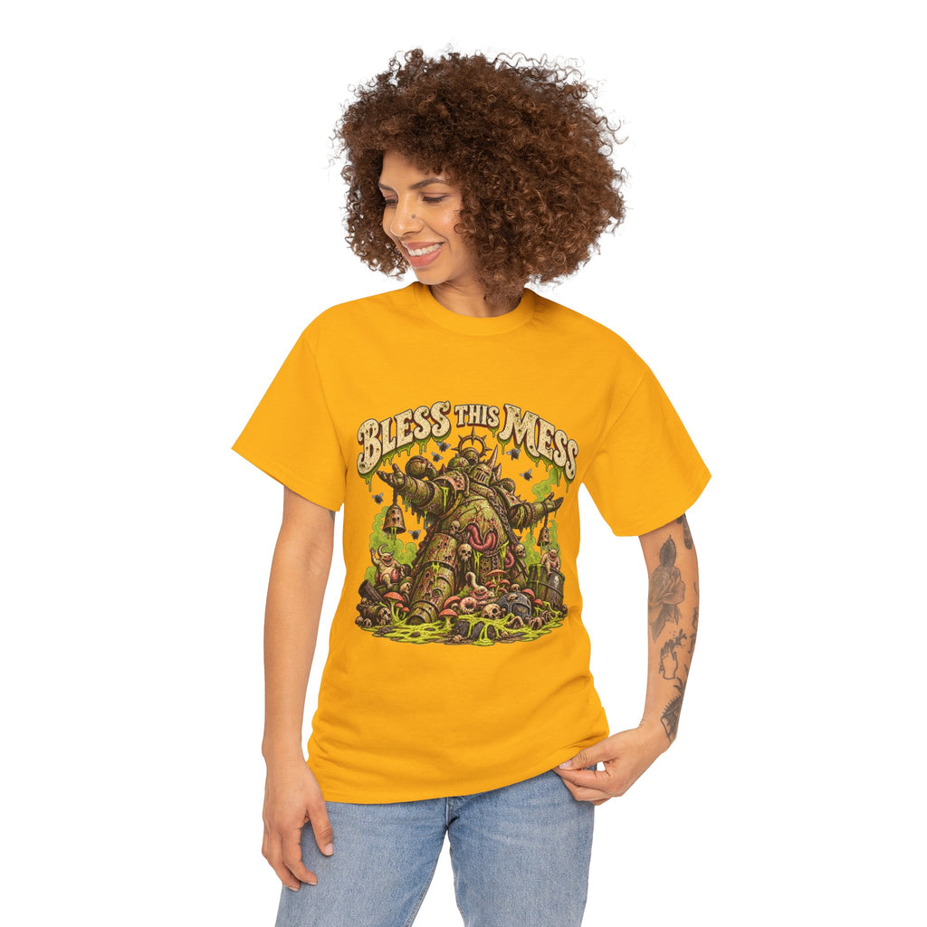 Bless This Mess Grimdark Warrior T-Shirt | Funny Fantasy Wargaming Tee