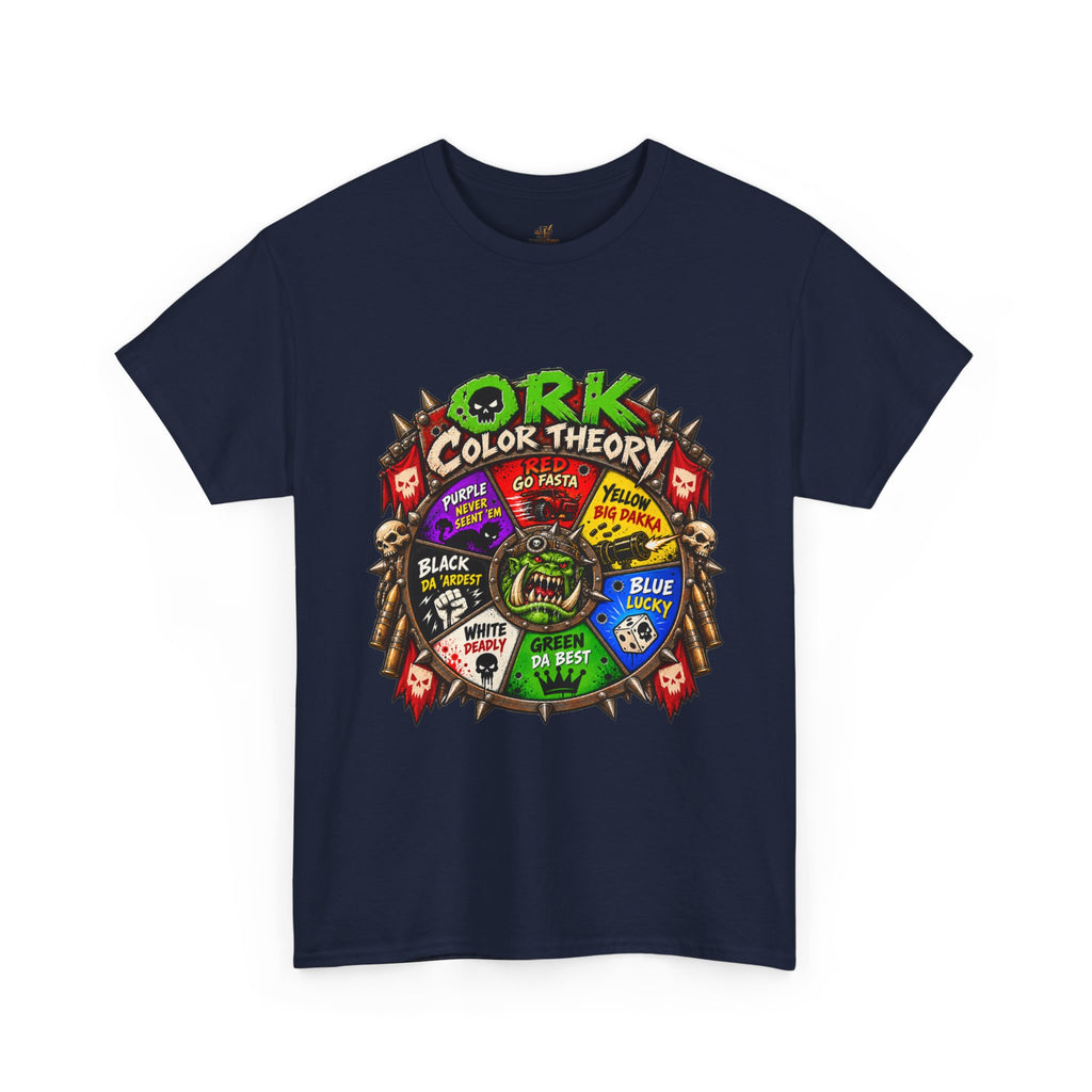 Green-Skin Color Theory T-Shirt – Funny Tabletop Wargaming Tee | Ork Fantasy Sci-Fi Gamer Shirt