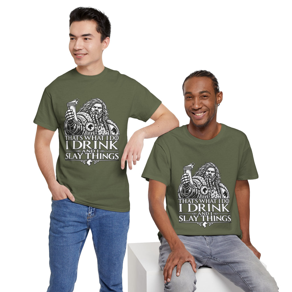 I Drink, I Slay Things Shirt – Space Wolf Humor & Tabletop Gaming Tee