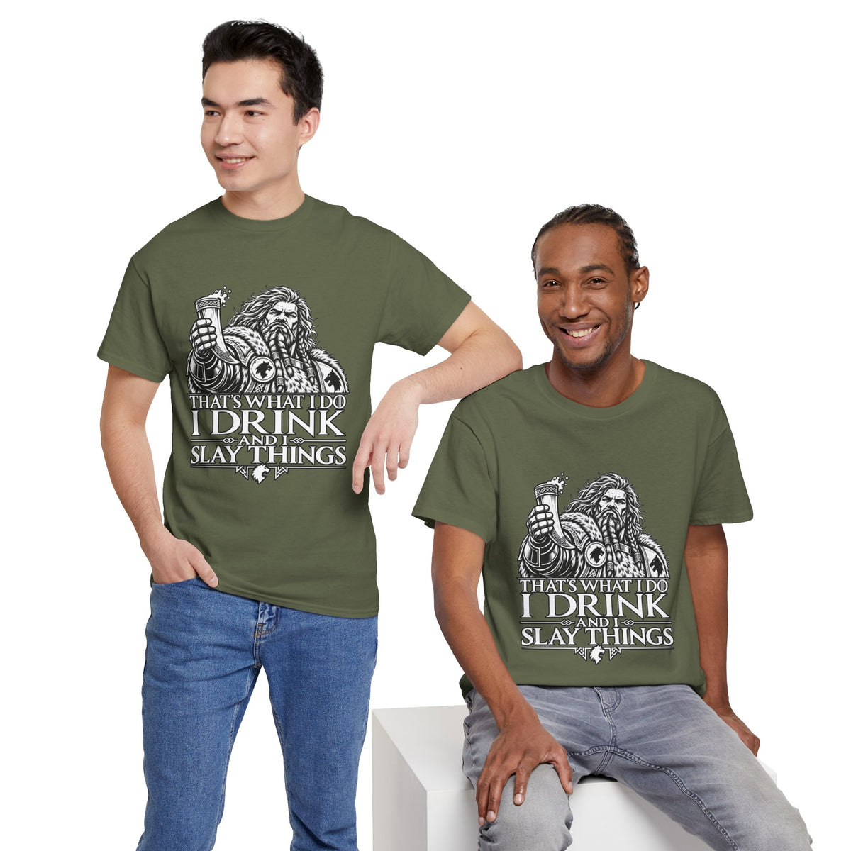 I Drink, I Slay Things Shirt – Space Wolf Humor & Tabletop Gaming Tee